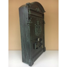 Почтовый ящик Lion Retro Gold (античный зеленый)